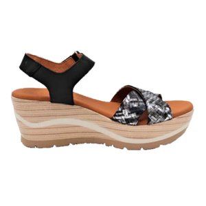 Paula Urban Bangla Decorative Sandal -Matrix Bangla- Tan/Black 6.5  style 1-825